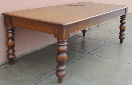 Code: DG 007-M & DG 008-M Name: Dining Table Size:  W=240 x D=95 x H=75 cm W=180 x D=105 x H=75 cm Wood: Solid Mahogany wood.﻿